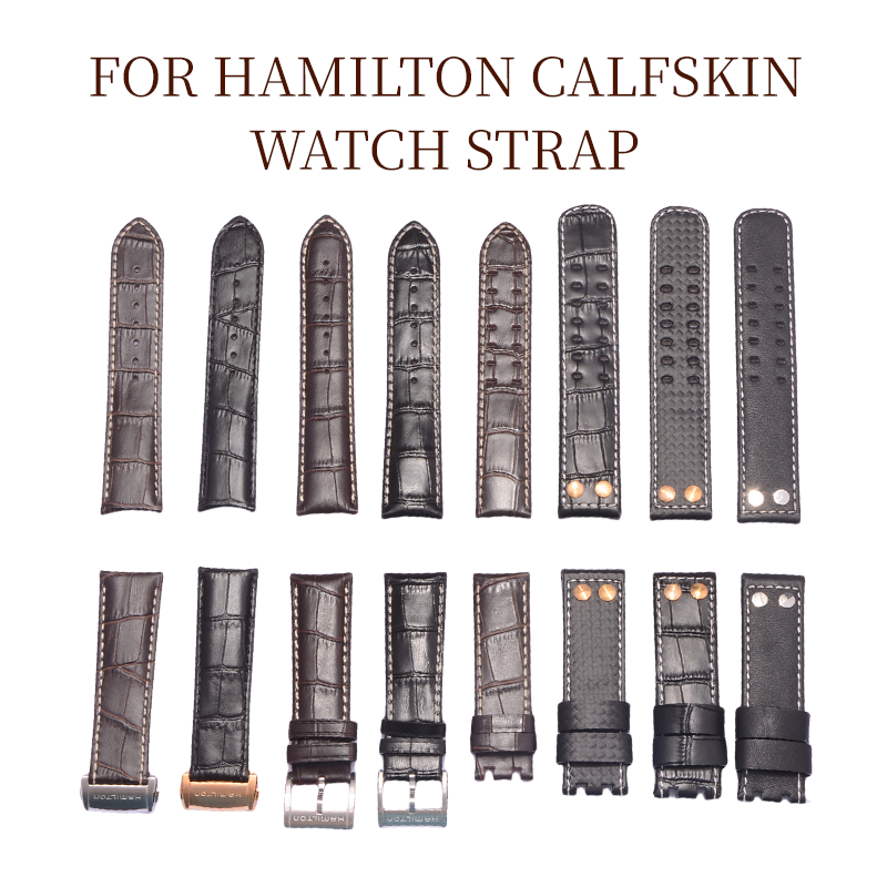 FOR HAMILTON H76709510 CALFSKIN LEATHER WATCH STRAP