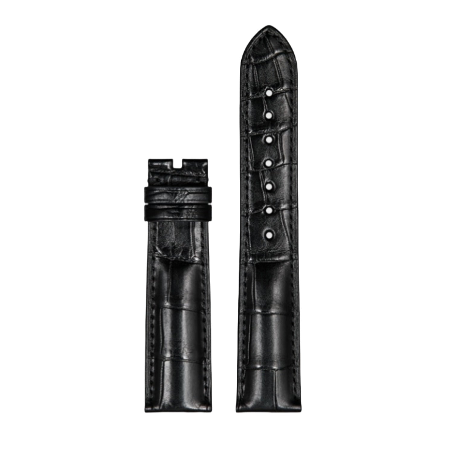 Genuine American Alligator Leather Premium Replacement Band Without Buckle for Omega Men | Speedmaster 310.32.42.50.01.002, Seamaster 210.30.42.20.01.001, De Ville Prestige 424.13.40.21.02.001 431.13.41.21.01.001