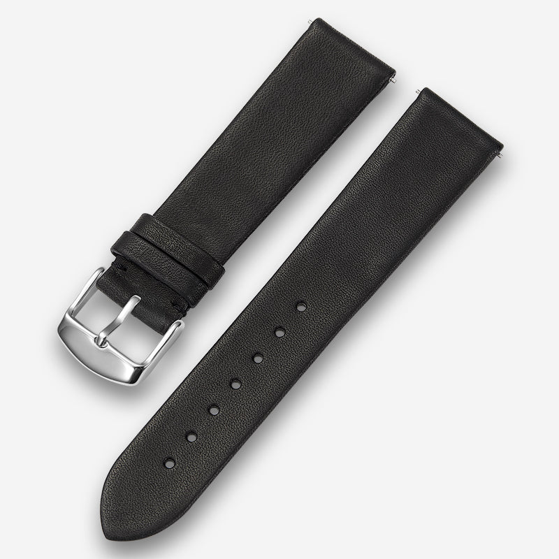 French genuine calfskin watch strap, flat grain ultra-thin design for men and women, fits Tissot, Longines, Omega, CK, Armani, DW