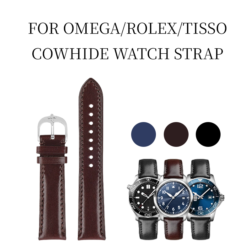 Fits Omega, Mido, Tissot, Longines, DW calfskin watch strap