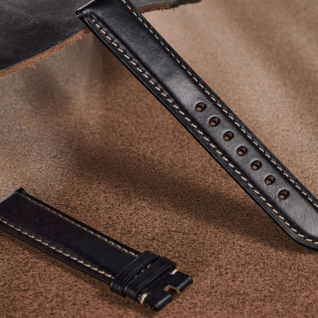 Men's genuine cowhide leather watch strap with quick-release, fits Longines, Tissot, Mido, Omega, Montblanc, Jaeger-LeCoultre