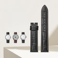 Genuine Leather Men's Watch Strap, Original Quality, Fits Longines Master Collection (L2.909.4.78.3, L2.773.4.78.3), Presence (L4.821.4.11.6, L4.804.4.11.6), Record (L2.821.4.11.6, L2.820.4.11.6), Lyre, DolceVita, Cowhide Watch Band