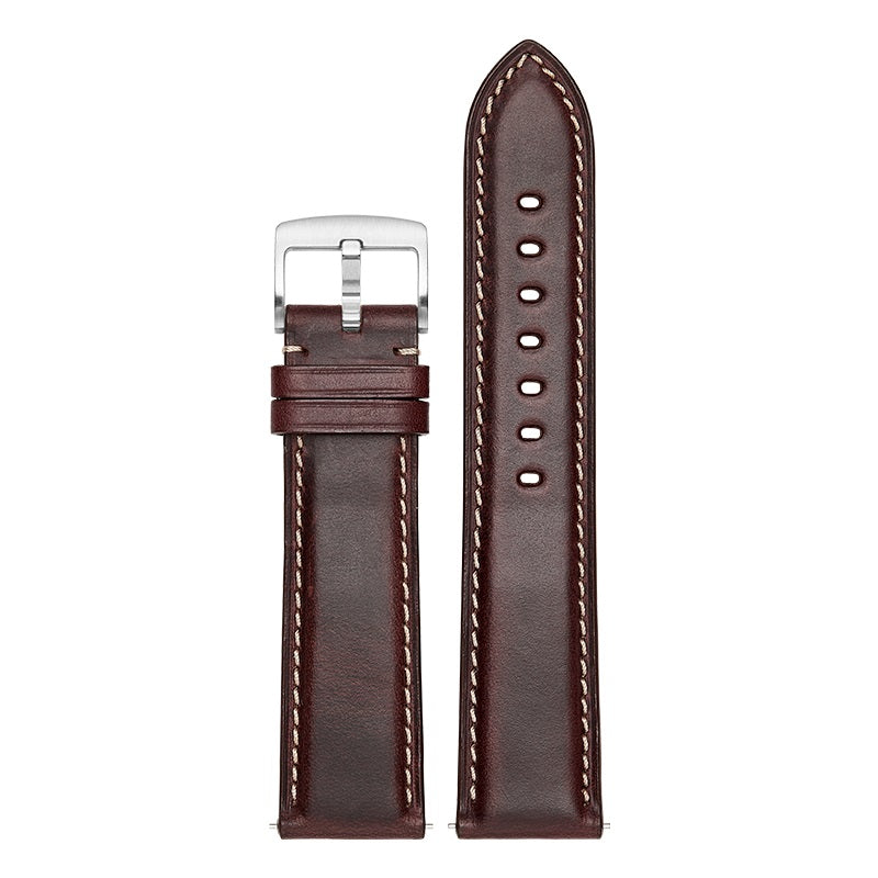 Genuine leather vintage cowhide watch strap for men, fits IWC, Longines, Omega, Swatch collaboration models