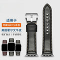 Genuine leather cowhide watch strap for men, compatible with Apple Watch S11/10/9/8/7/6/5, SE, Ultra 3/2, 49mm 46mm 42mm, premium texture iwatch band