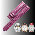 Replacement genuine cowhide leather watch strap for women, compatible with Tissot T050 (new), T099, T063, T055.