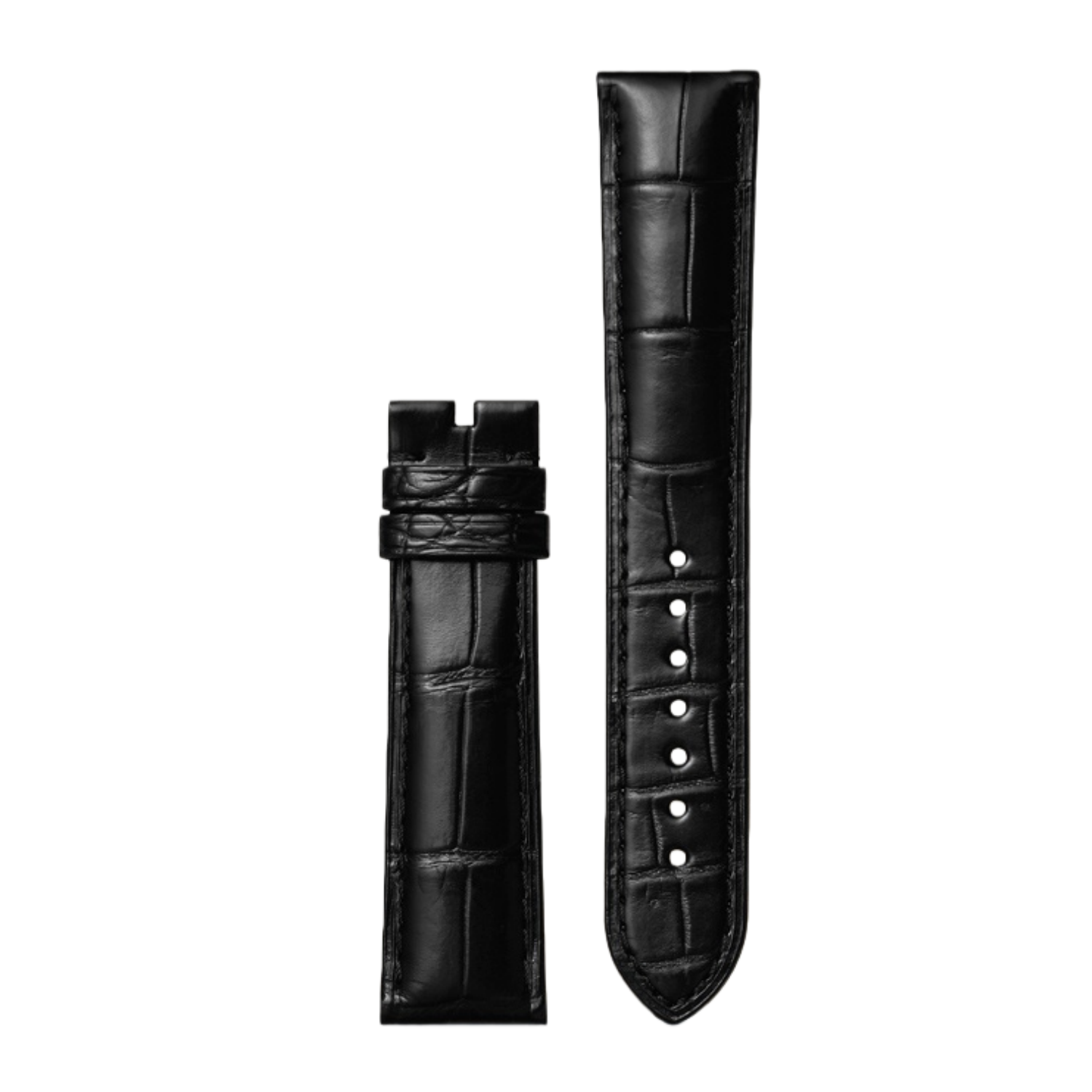 Genuine American Alligator Leather Premium Replacement Band Without Buckle for Omega Men | Speedmaster 310.32.42.50.01.002, Seamaster 210.30.42.20.01.001, De Ville Prestige 424.13.40.21.02.001 431.13.41.21.01.001