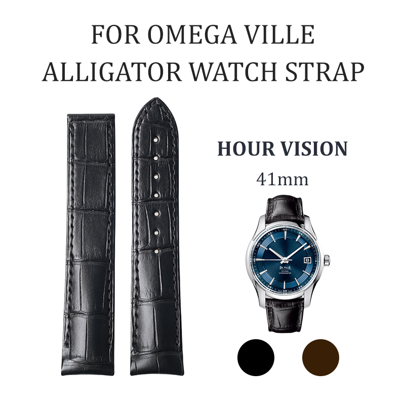 Fits Omega De Ville 41mm fold watch strap