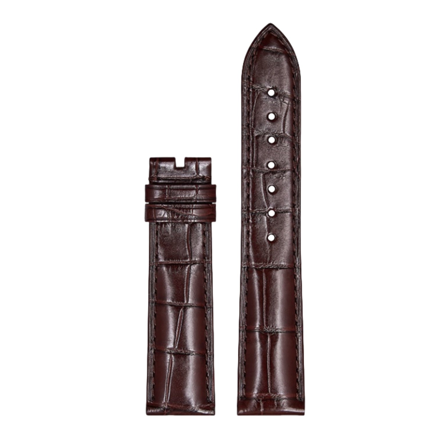 Genuine American Alligator Leather Premium Replacement Band Without Buckle for Omega Men | Speedmaster 310.32.42.50.01.002, Seamaster 210.30.42.20.01.001, De Ville Prestige 424.13.40.21.02.001 431.13.41.21.01.001