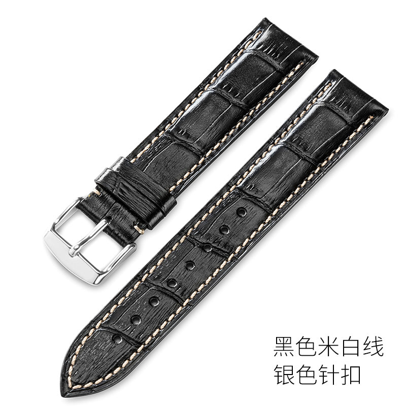 Genuine cowhide watch strap for men and women, fits Seiko, Tissot, Ernest Borel, Hamilton, Tianwang, Mido