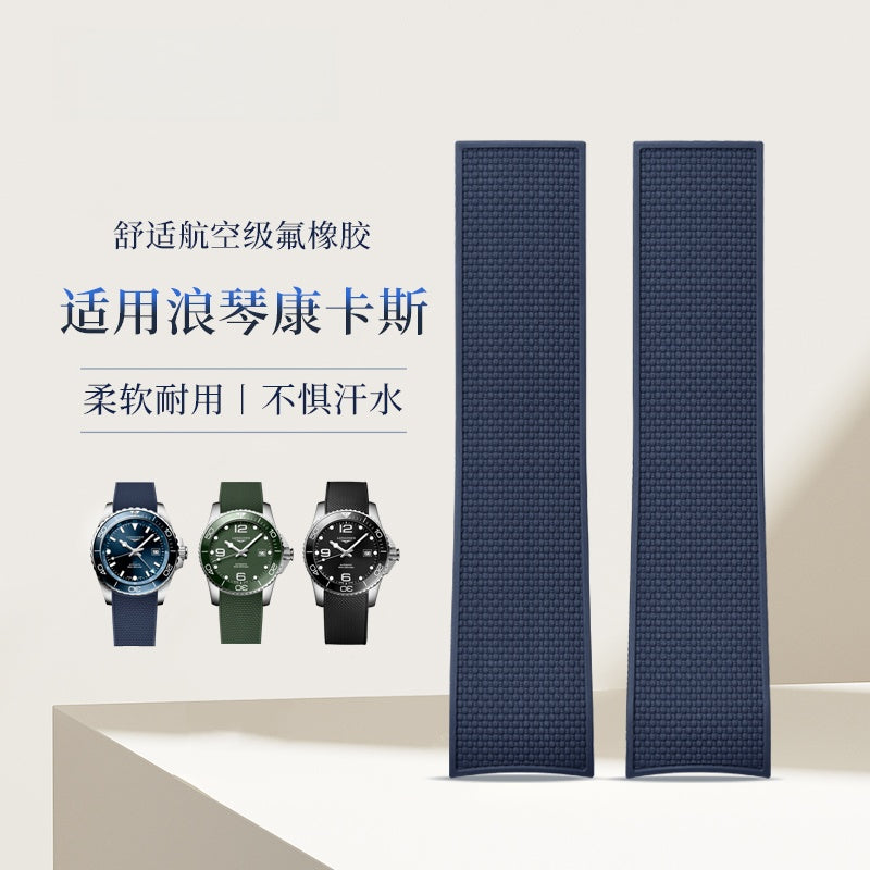 Rubber Watch Strap for Longines HydroConquest, Sport Strap for Men, Fits L3.781 & L3.742