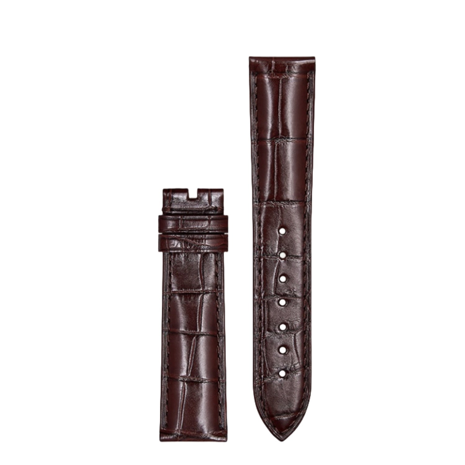 Genuine American Alligator Leather Premium Replacement Band Without Buckle for Omega Men | Speedmaster 310.32.42.50.01.002, Seamaster 210.30.42.20.01.001, De Ville Prestige 424.13.40.21.02.001 431.13.41.21.01.001