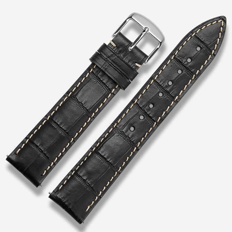 Italian genuine calfskin watch strap for men and women, fits Tissot, Omega De Ville Prestige (424.13.40.20.02.001), IWC, Longines
