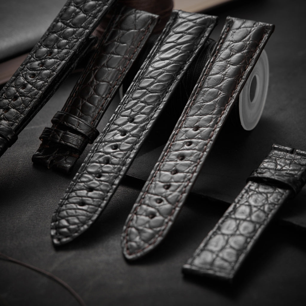 Custom Alligator Leather Watch Straps, Fit for Longines, Omega, Montblanc, IWC & Jaeger-LeCoultre – Handmade to Order