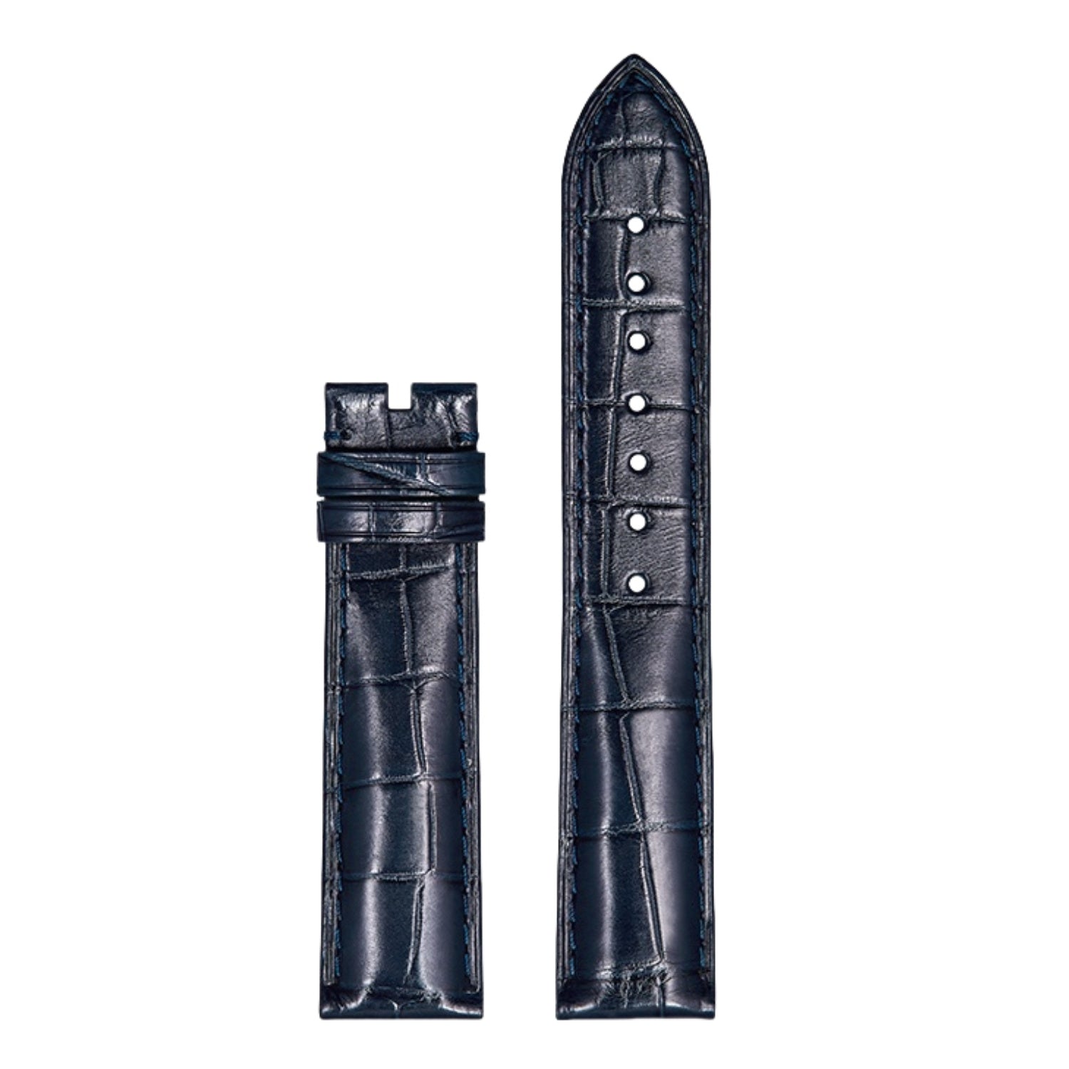 Genuine American Alligator Leather Premium Replacement Band Without Buckle for Omega Men | Speedmaster 310.32.42.50.01.002, Seamaster 210.30.42.20.01.001, De Ville Prestige 424.13.40.21.02.001 431.13.41.21.01.001