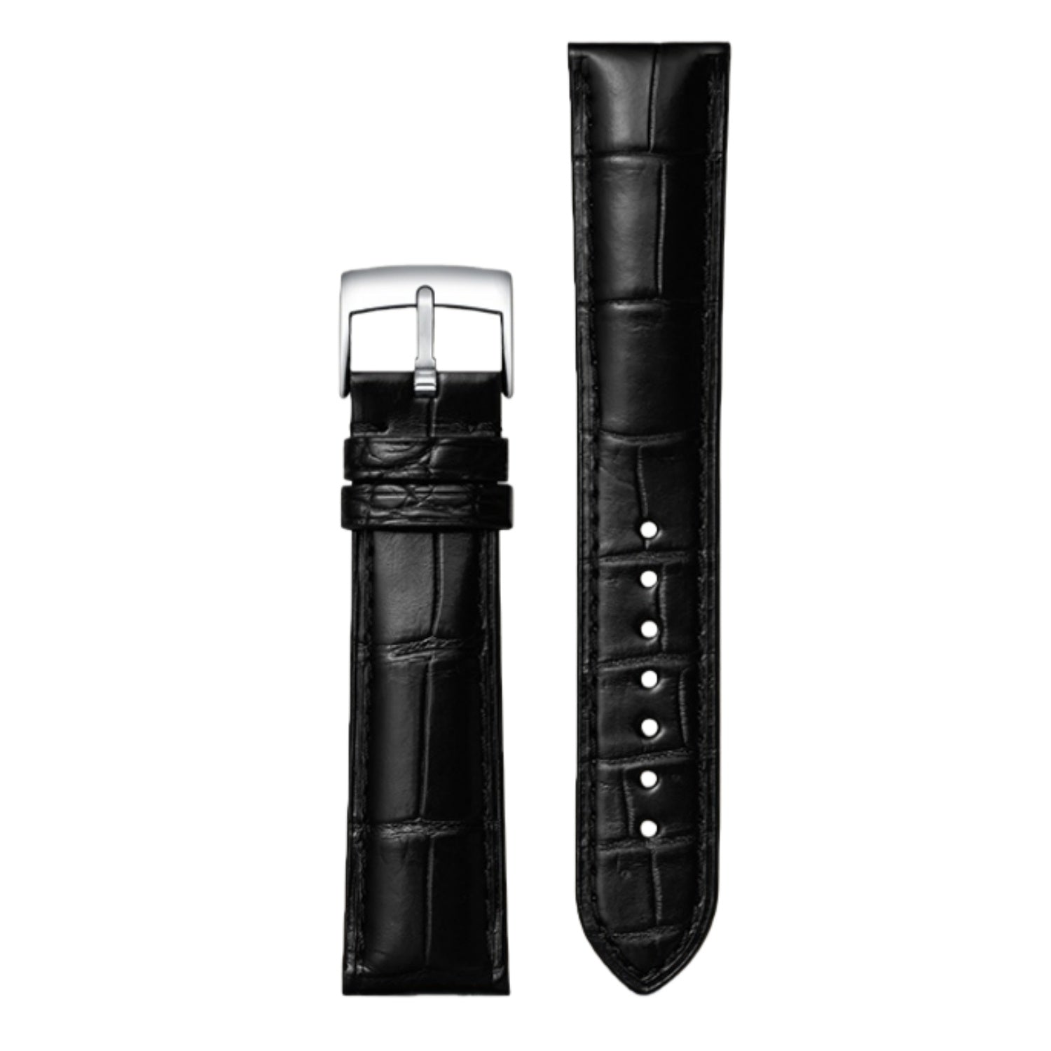 Genuine American Alligator Leather Premium Replacement Band Without Buckle for Omega Men | Speedmaster 310.32.42.50.01.002, Seamaster 210.30.42.20.01.001, De Ville Prestige 424.13.40.21.02.001 431.13.41.21.01.001
