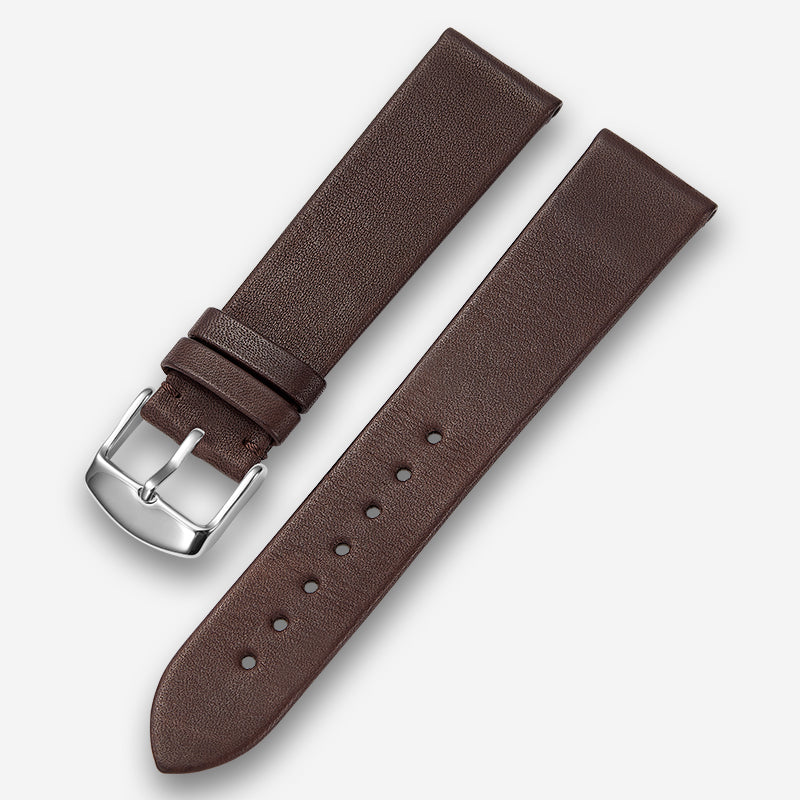 French genuine calfskin watch strap, flat grain ultra-thin design for men and women, fits Tissot, Longines, Omega, CK, Armani, DW