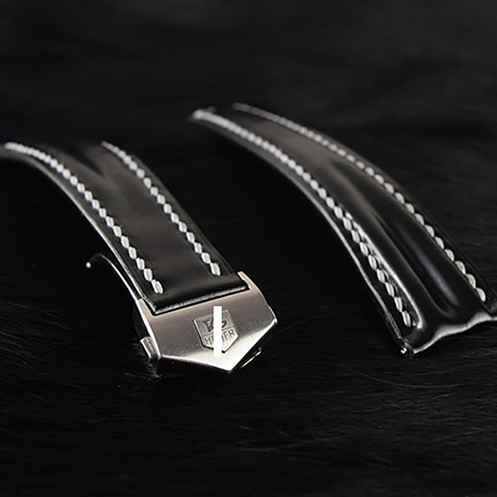 Compatible with TAG Heuer Watches - Handcrafted Custom Leather Strap, Available in Adjustable Lengths, Double-Sided Chromexcel Leather