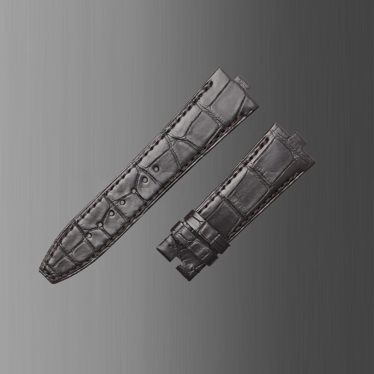 Fits Overseas 4500v 5500v 7900v watch strap, ALLIGATOR leather watch strap