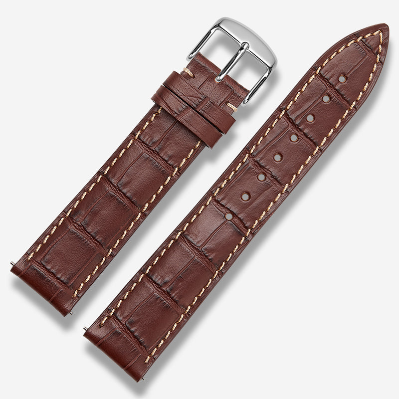 Italian genuine calfskin watch strap for men and women, fits Tissot, Omega De Ville Prestige (424.13.40.20.02.001), IWC, Longines