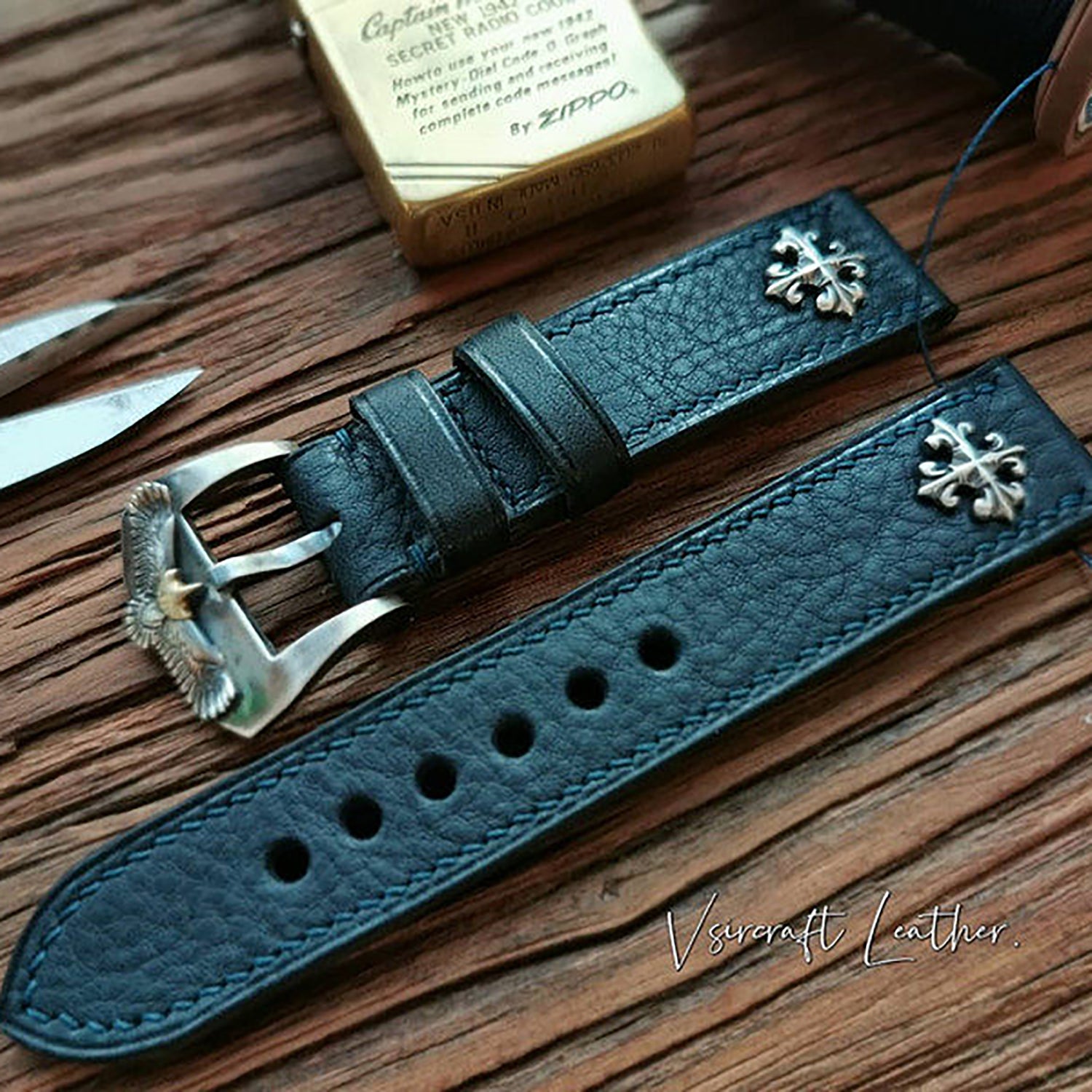 Handmade Cowhide Watch Strap Customization - Vintage Mulan Texture, Matte Finish, Italian Soft & Durable, Thickened, American Pin Buckle