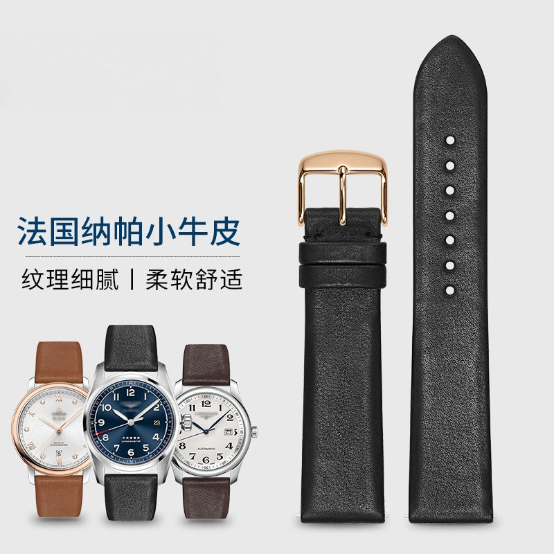 Genuine leather watch strap for men and women, thin top layer cowhide, fits Tissot, DW, Omega, Armani, Longines, IWC
