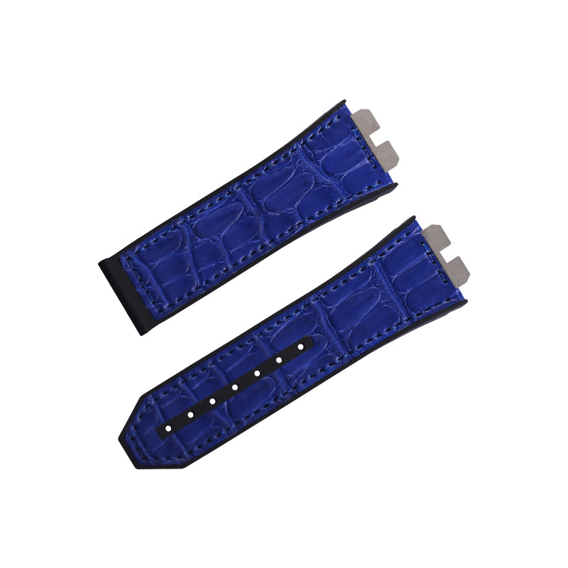 Fits Hublot Fusion 411, 414 ALLIGATOR strap with rubber insert