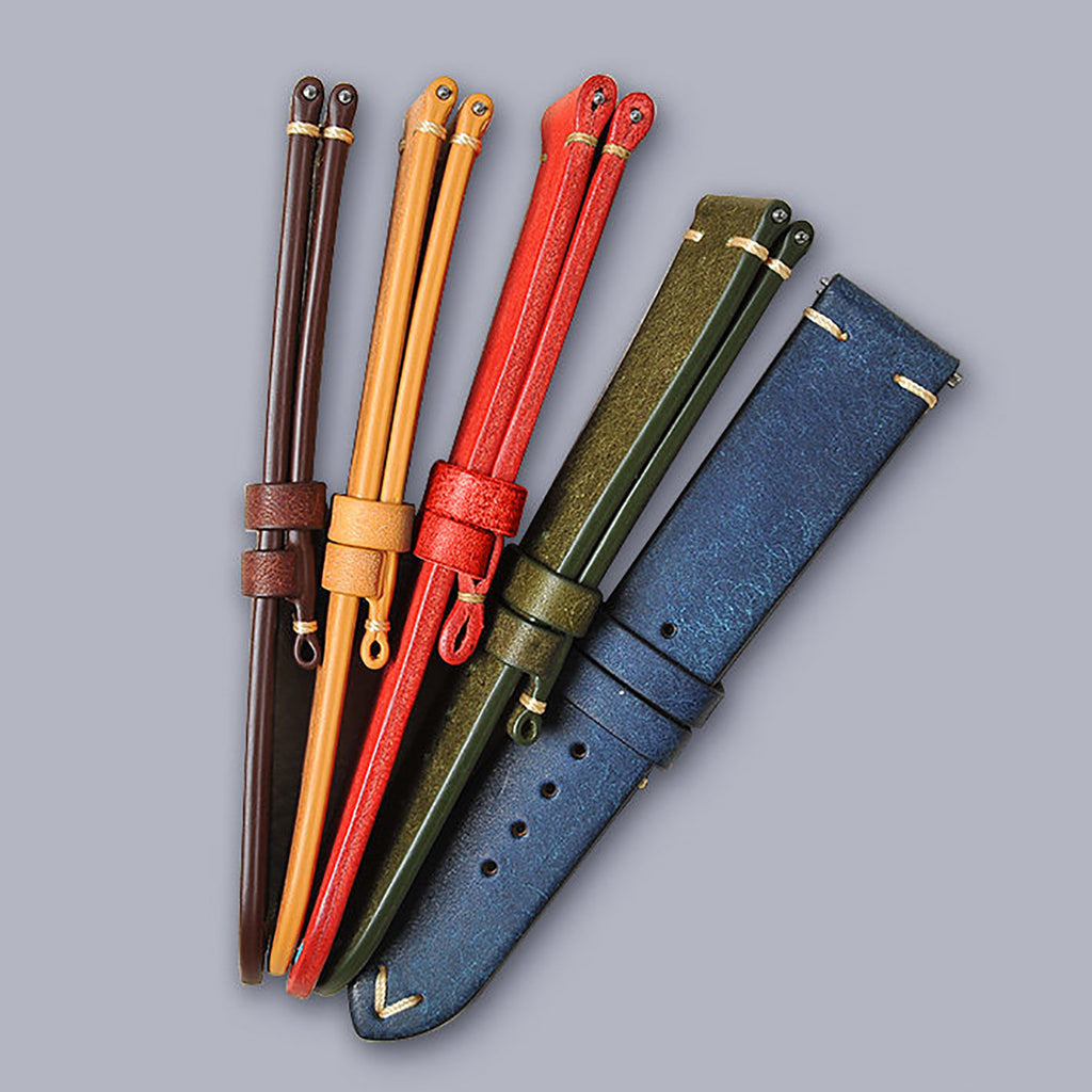 Retro Frosted Reverse Suede Leather Watch Strap for Omega, Jaeger-LeCoultre and Mido Watches