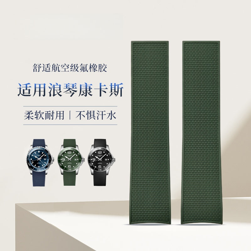 Rubber Watch Strap for Longines HydroConquest, Sport Strap for Men, Fits L3.781 & L3.742