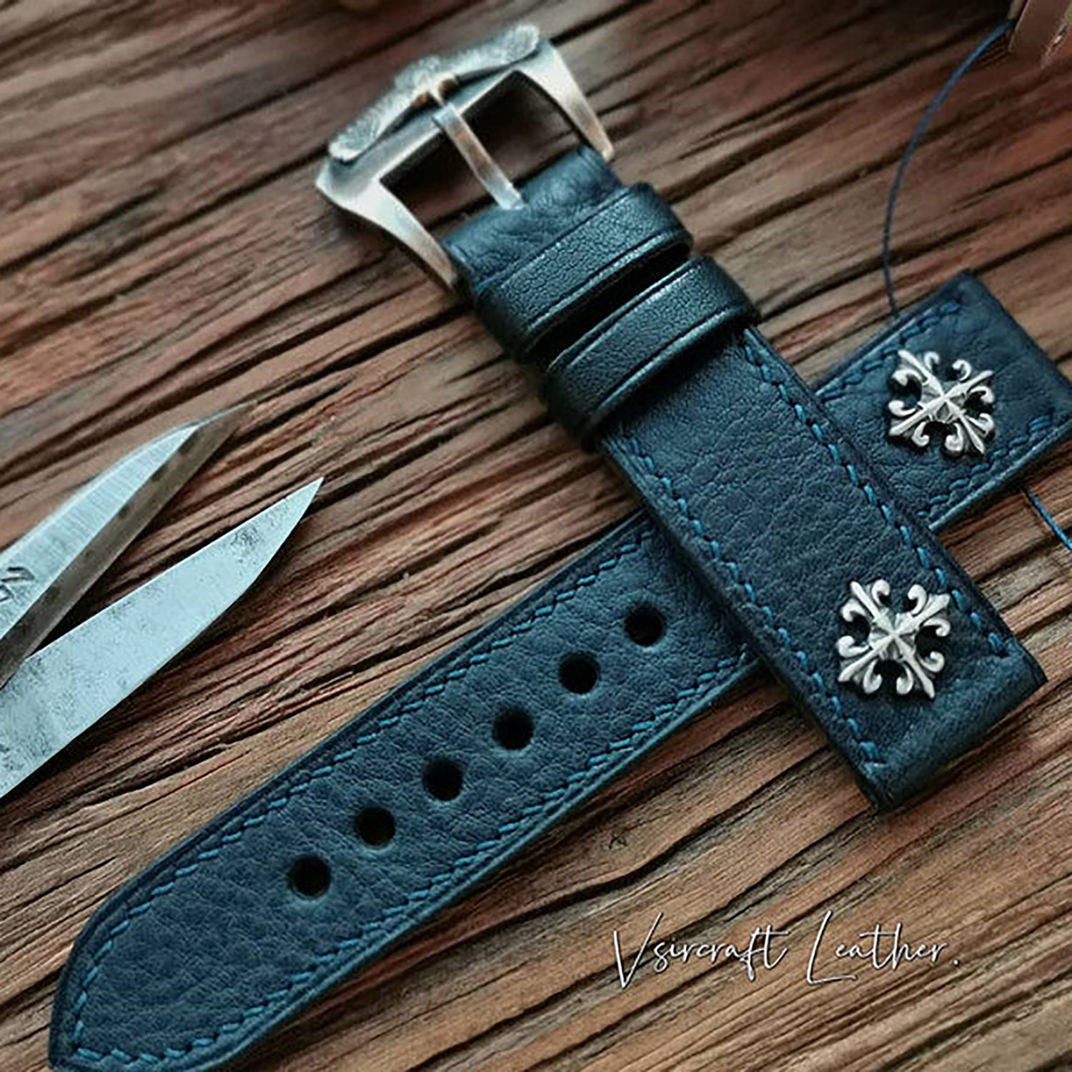 Handmade Cowhide Watch Strap Customization - Vintage Mulan Texture, Matte Finish, Italian Soft & Durable, Thickened, American Pin Buckle