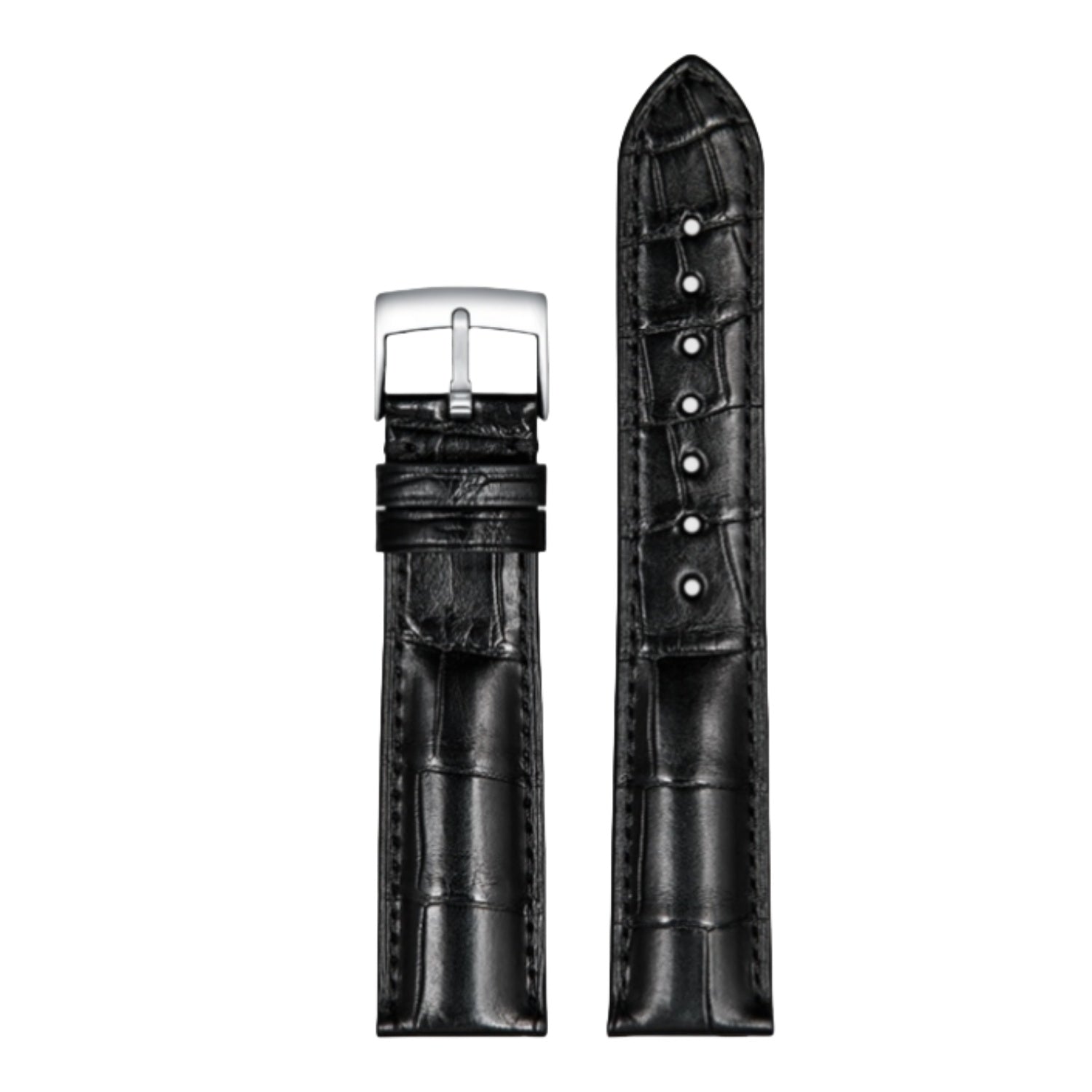 Genuine American Alligator Leather Premium Replacement Band Without Buckle for Omega Men | Speedmaster 310.32.42.50.01.002, Seamaster 210.30.42.20.01.001, De Ville Prestige 424.13.40.21.02.001 431.13.41.21.01.001
