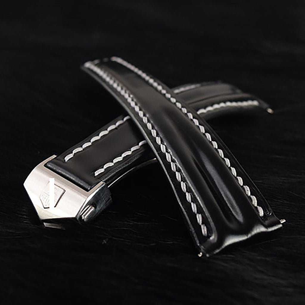 Compatible with TAG Heuer Watches - Handcrafted Custom Leather Strap, Available in Adjustable Lengths, Double-Sided Chromexcel Leather