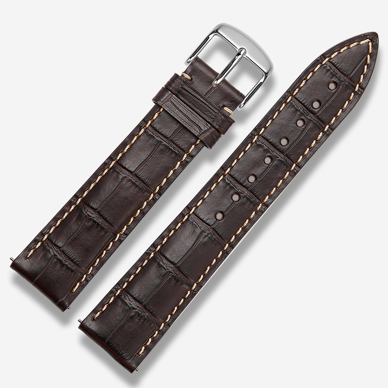 Italian genuine calfskin watch strap for men and women, fits Tissot, Omega De Ville Prestige (424.13.40.20.02.001), IWC, Longines