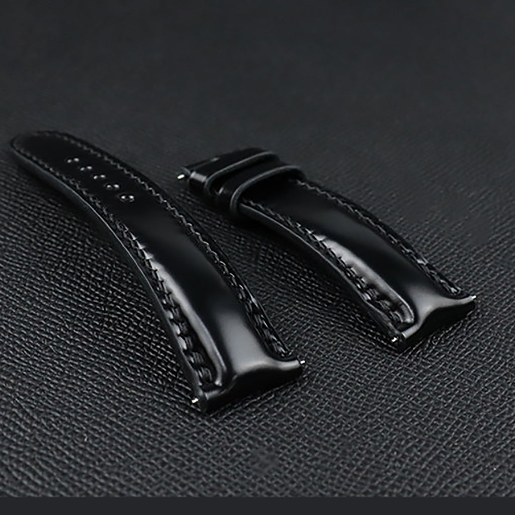 Two-sided genuine leather watch strap - horsehide front, top-grain leather back - handmade, universal fit for Apple, Huawei, Tissot