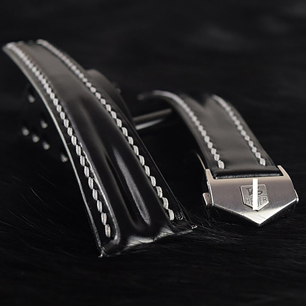 Compatible with TAG Heuer Watches - Handcrafted Custom Leather Strap, Available in Adjustable Lengths, Double-Sided Chromexcel Leather