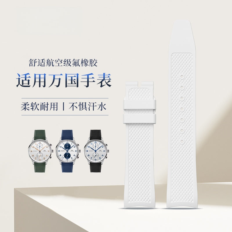 20mm Rubber Watch Strap for IWC Portuguese Chronograph IW371620, For Men