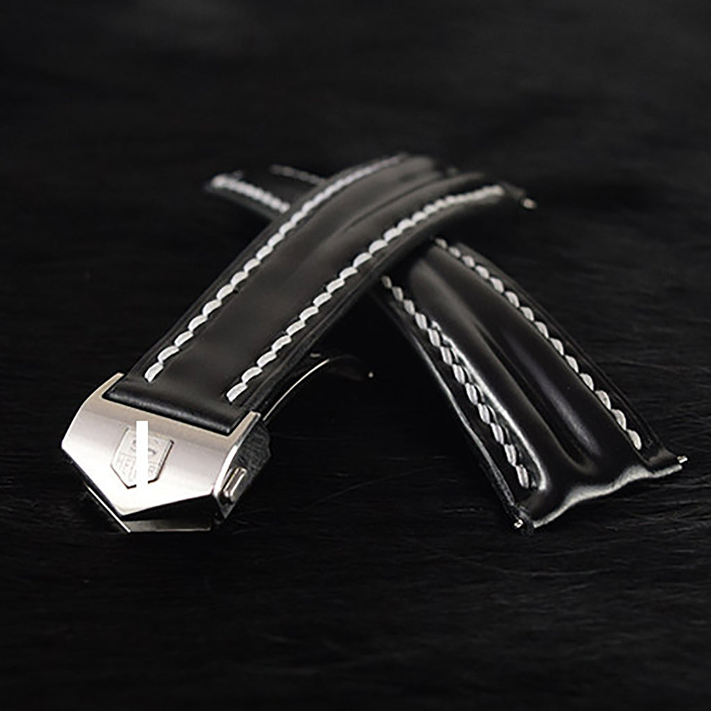 Compatible with TAG Heuer Watches - Handcrafted Custom Leather Strap, Available in Adjustable Lengths, Double-Sided Chromexcel Leather