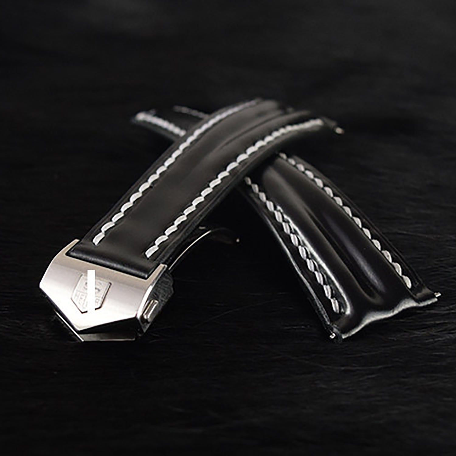 Compatible with TAG Heuer Watches - Handcrafted Custom Leather Strap, Available in Adjustable Lengths, Double-Sided Chromexcel Leather