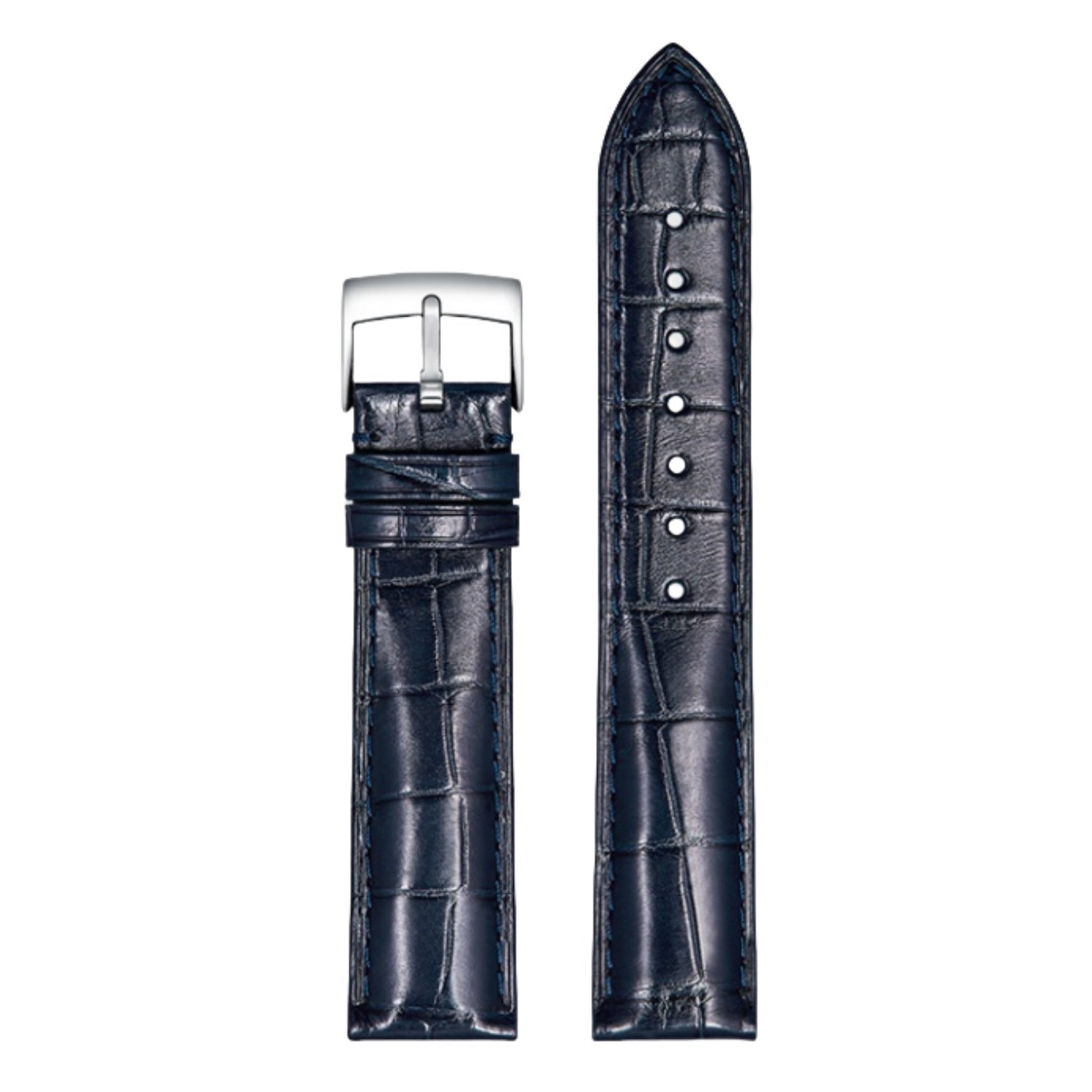 Genuine American Alligator Leather Premium Replacement Band Without Buckle for Omega Men | Speedmaster 310.32.42.50.01.002, Seamaster 210.30.42.20.01.001, De Ville Prestige 424.13.40.21.02.001 431.13.41.21.01.001