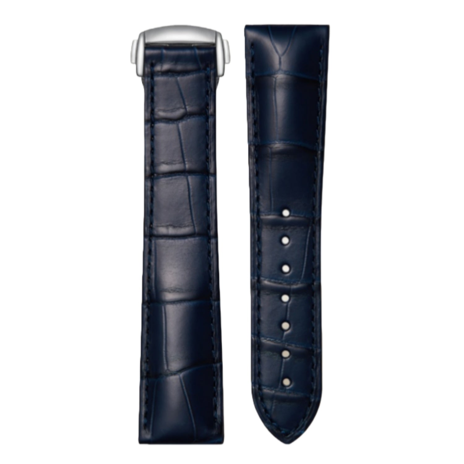 Genuine American Alligator Leather Premium Replacement Band Without Buckle for Omega Men | Speedmaster 310.32.42.50.01.002, Seamaster 210.30.42.20.01.001, De Ville Prestige 424.13.40.21.02.001 431.13.41.21.01.001