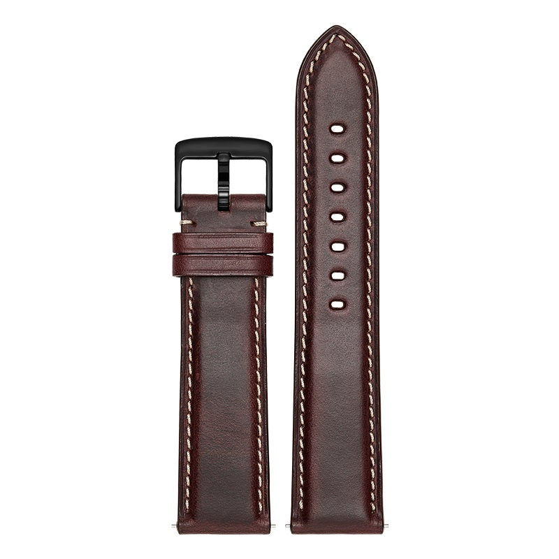 Genuine leather vintage cowhide watch strap for men, fits IWC, Longines, Omega, Swatch collaboration models