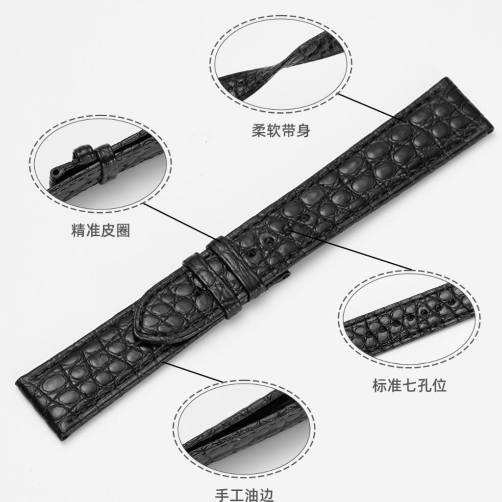 Custom Alligator Leather Watch Straps, Fit for Longines, Omega, Montblanc, IWC & Jaeger-LeCoultre – Handmade to Order