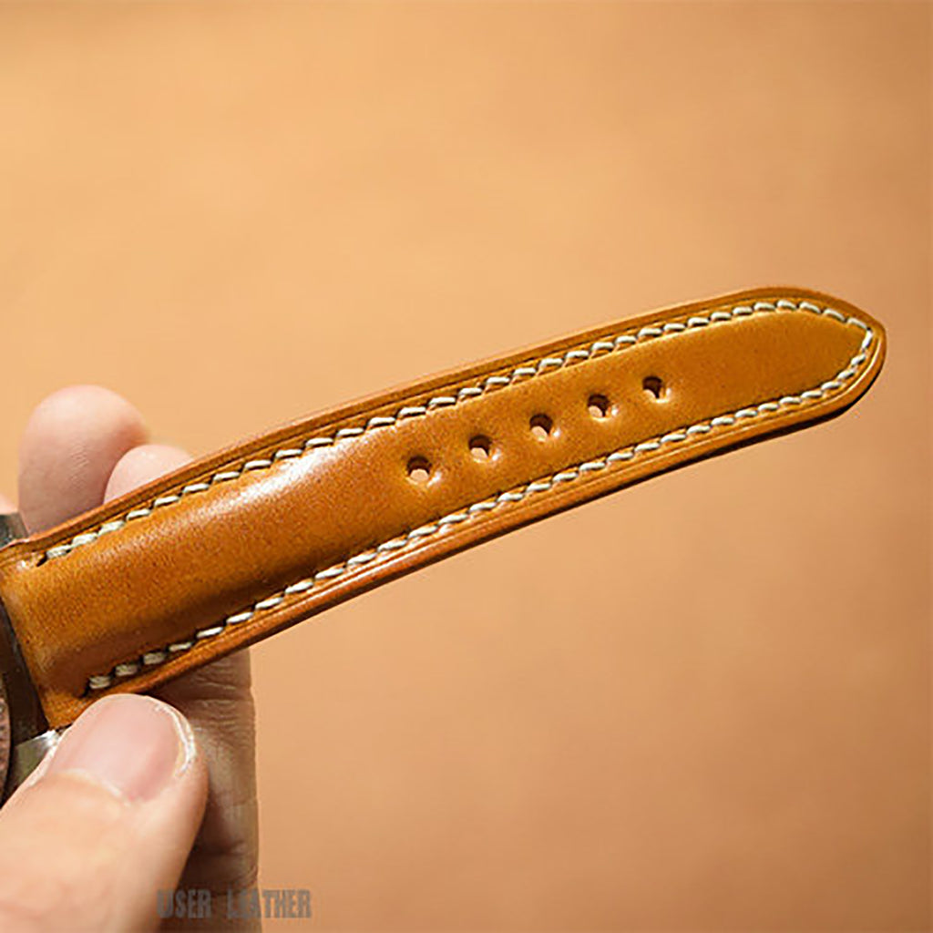 New Year Premium Horsehide Leather Watch Strap - Amber Color, Multi-Color Optional, Compatible with Omega Seamaster, Longines, Piaget & Jaeger-LeCoultre
