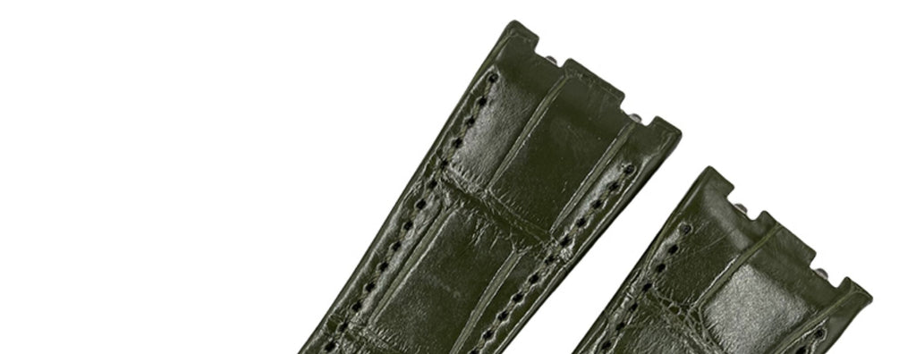 Fluororubber quick-release black watch strap compatible with Audemars Piguet Royal Oak Offshore 15720 & 26420