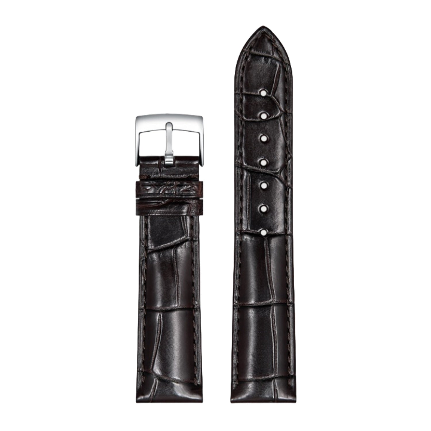 Genuine American Alligator Leather Premium Replacement Band Without Buckle for Omega Men | Speedmaster 310.32.42.50.01.002, Seamaster 210.30.42.20.01.001, De Ville Prestige 424.13.40.21.02.001 431.13.41.21.01.001