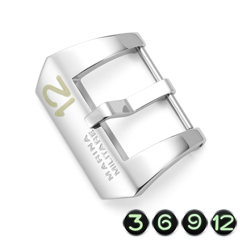 316L Stainless Steel Luminous Pin Buckle for Panerai, Watch Clasp Accessories 24mm