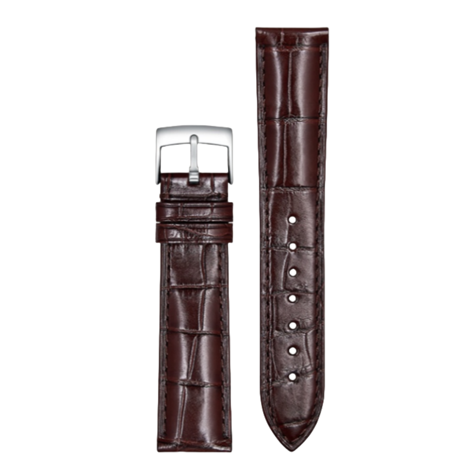 Genuine American Alligator Leather Premium Replacement Band Without Buckle for Omega Men | Speedmaster 310.32.42.50.01.002, Seamaster 210.30.42.20.01.001, De Ville Prestige 424.13.40.21.02.001 431.13.41.21.01.001