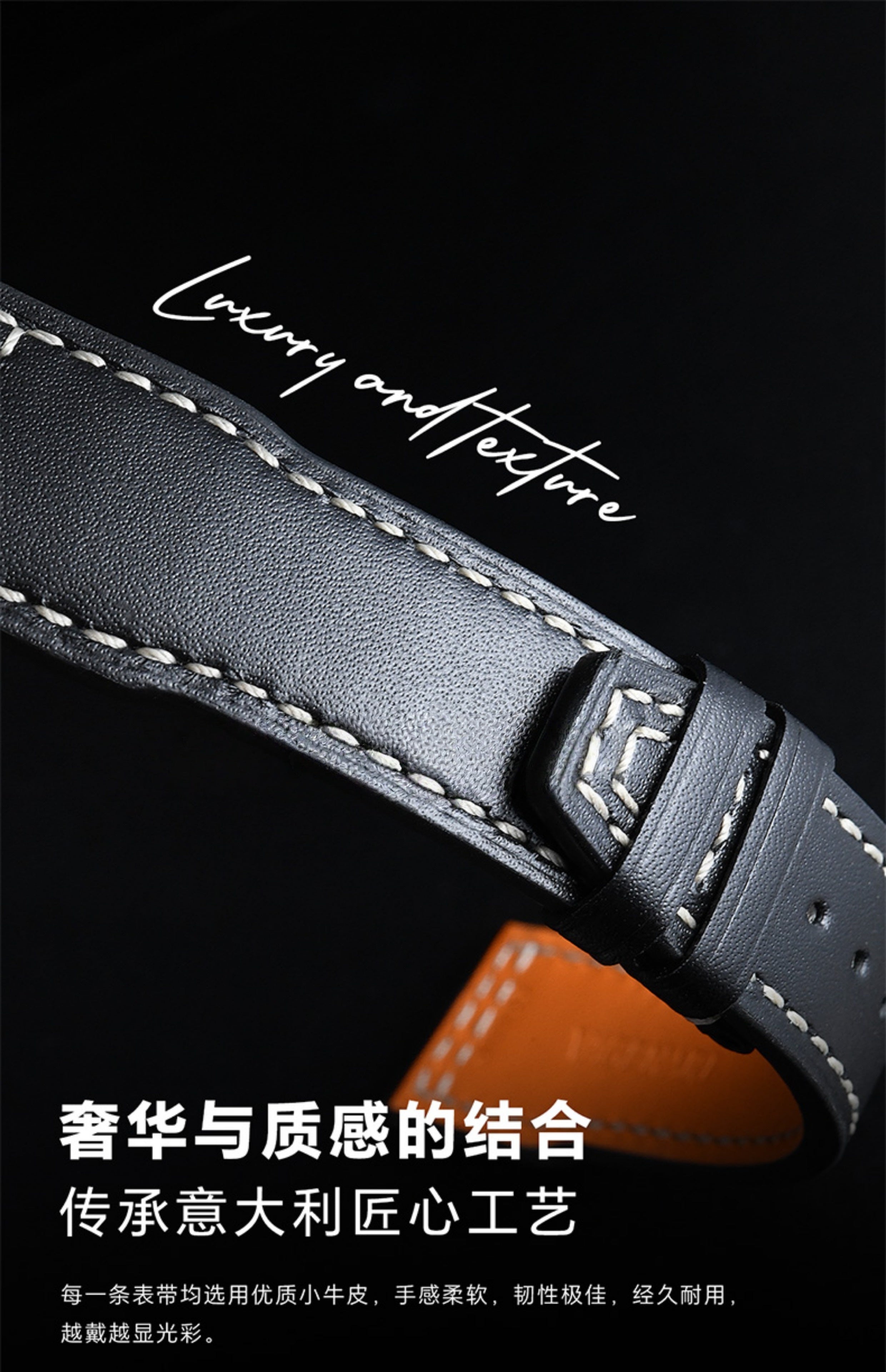 Fits IWC Mark XX calfskin watch strap