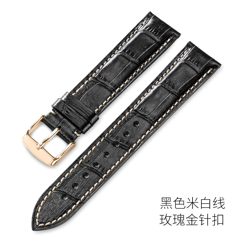 Genuine cowhide watch strap for men and women, fits Seiko, Tissot, Ernest Borel, Hamilton, Tianwang, Mido