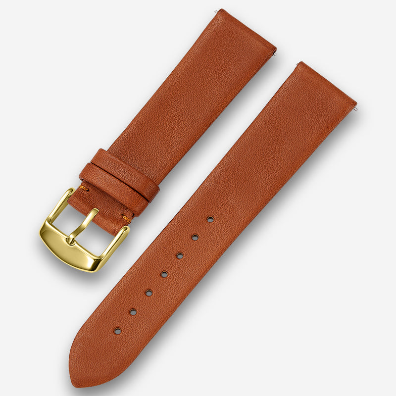 French genuine calfskin watch strap, flat grain ultra-thin design for men and women, fits Tissot, Longines, Omega, CK, Armani, DW