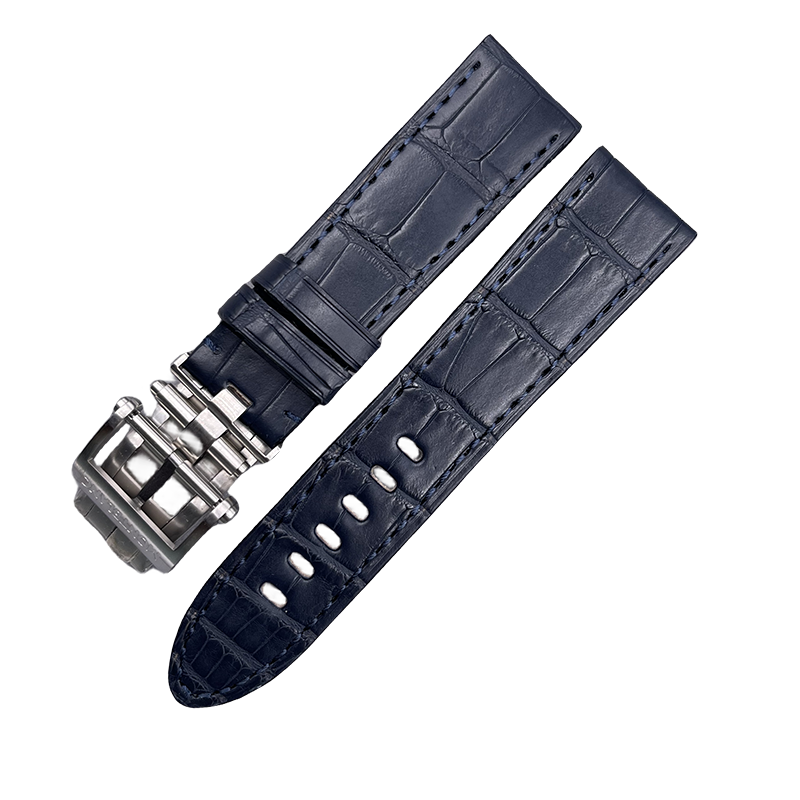 Fits Montblanc Timewalker, Star, Heritage 22mm Alligator & Leather Watch Strap